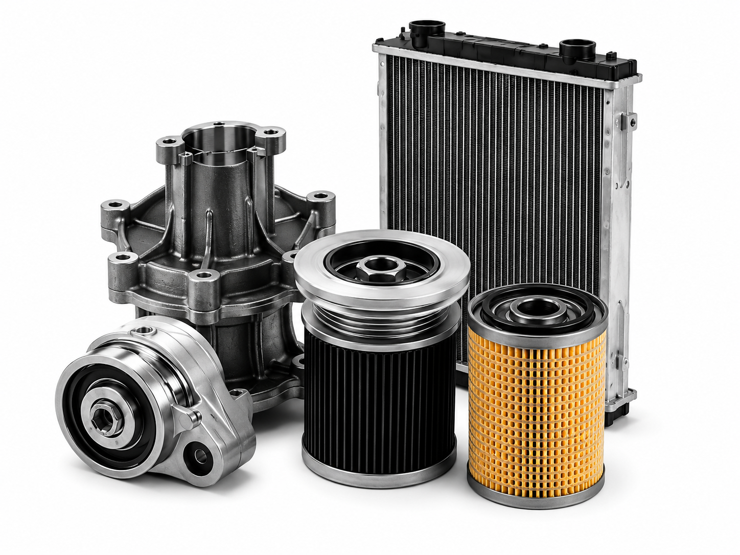 Engine and cooling components